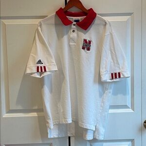 Vintage Adidas Nebraska Cornhuskers Polo - L (H110)